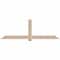 Ekena Millwork Eugene Smooth Timber Gable Bracket, Douglas Fir, 96"W x 32"H x 3 1/2"D x 5 1/2"F, 8/12 Pitch GBW096X32X0406EUG00SDF - alternate 1